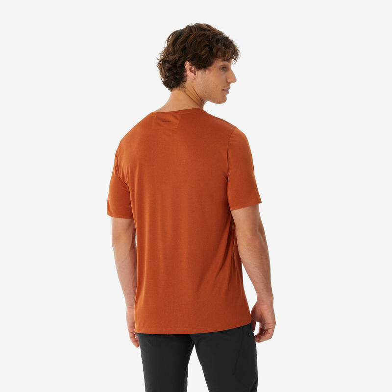 Erkek Outdoor Kısa Kollu Tişört - Turuncu - MH500
