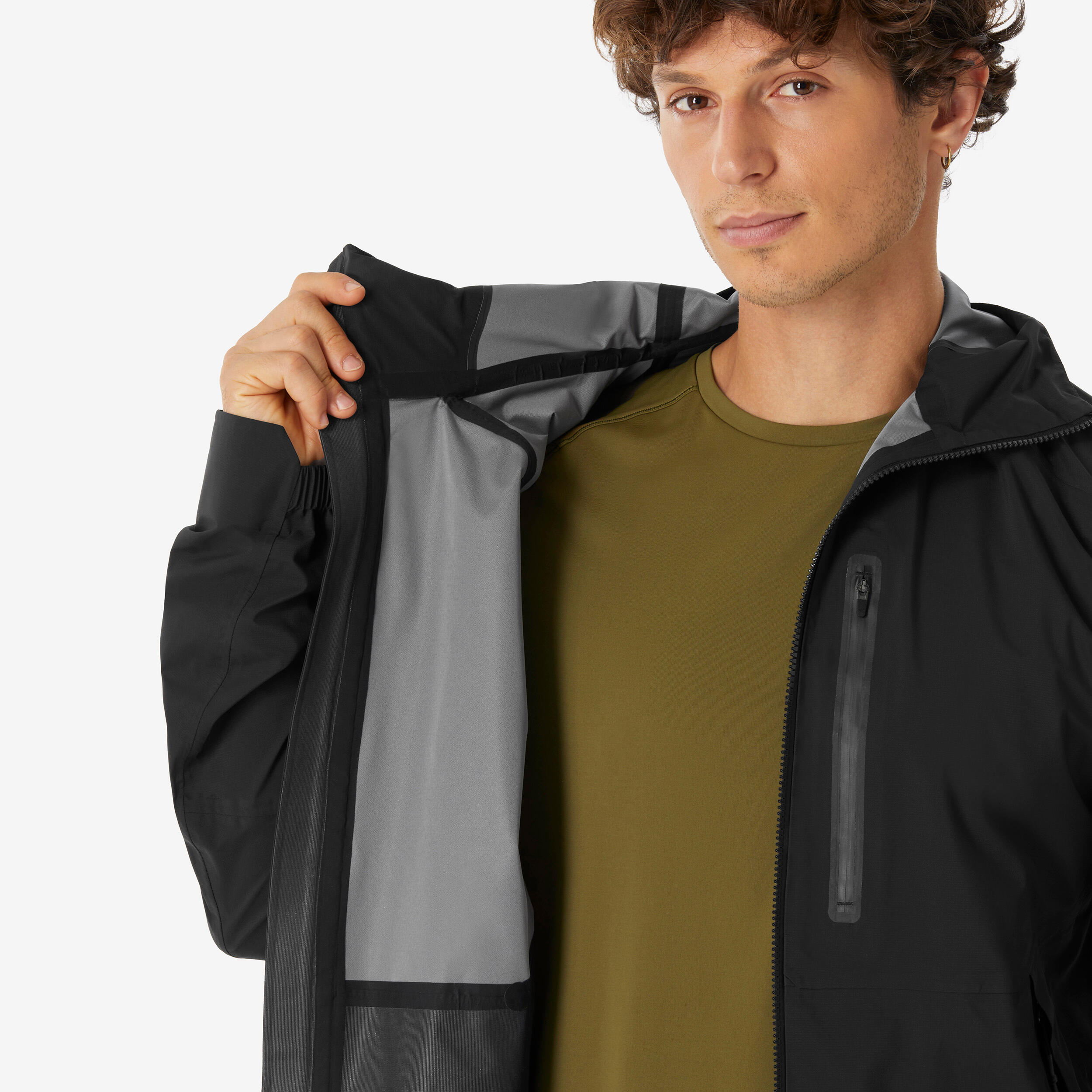 Men’s Waterproof Hiking Jacket, MH 500 Light - QUECHUA