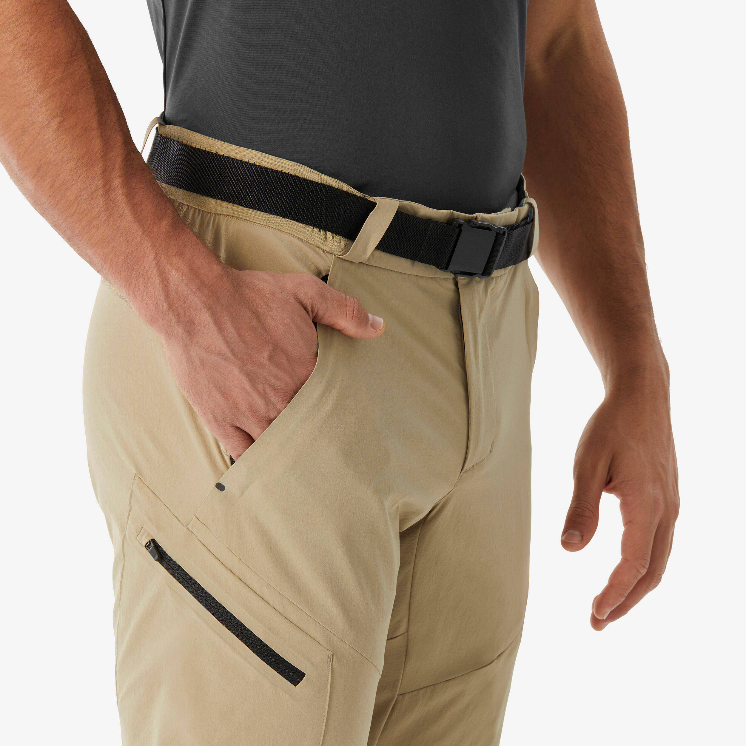 Men’s hiking trousers, MH500 - Beige -  5