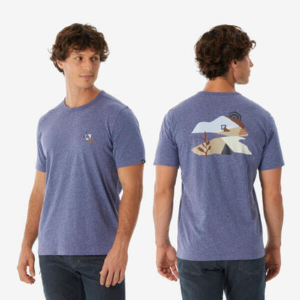 T-shirt de randonnée manches courtes homme, NH100 kaki