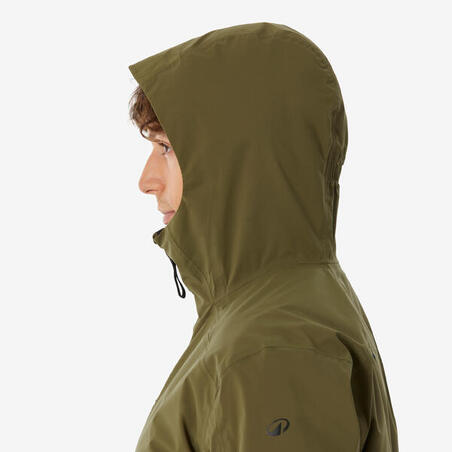 Куртка чоловіча МН500 для туризму водонепроникна хакі