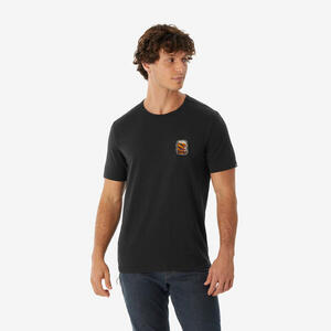Camiseta de montaña y trekking manga corta Hombre Quechua NH100 negro