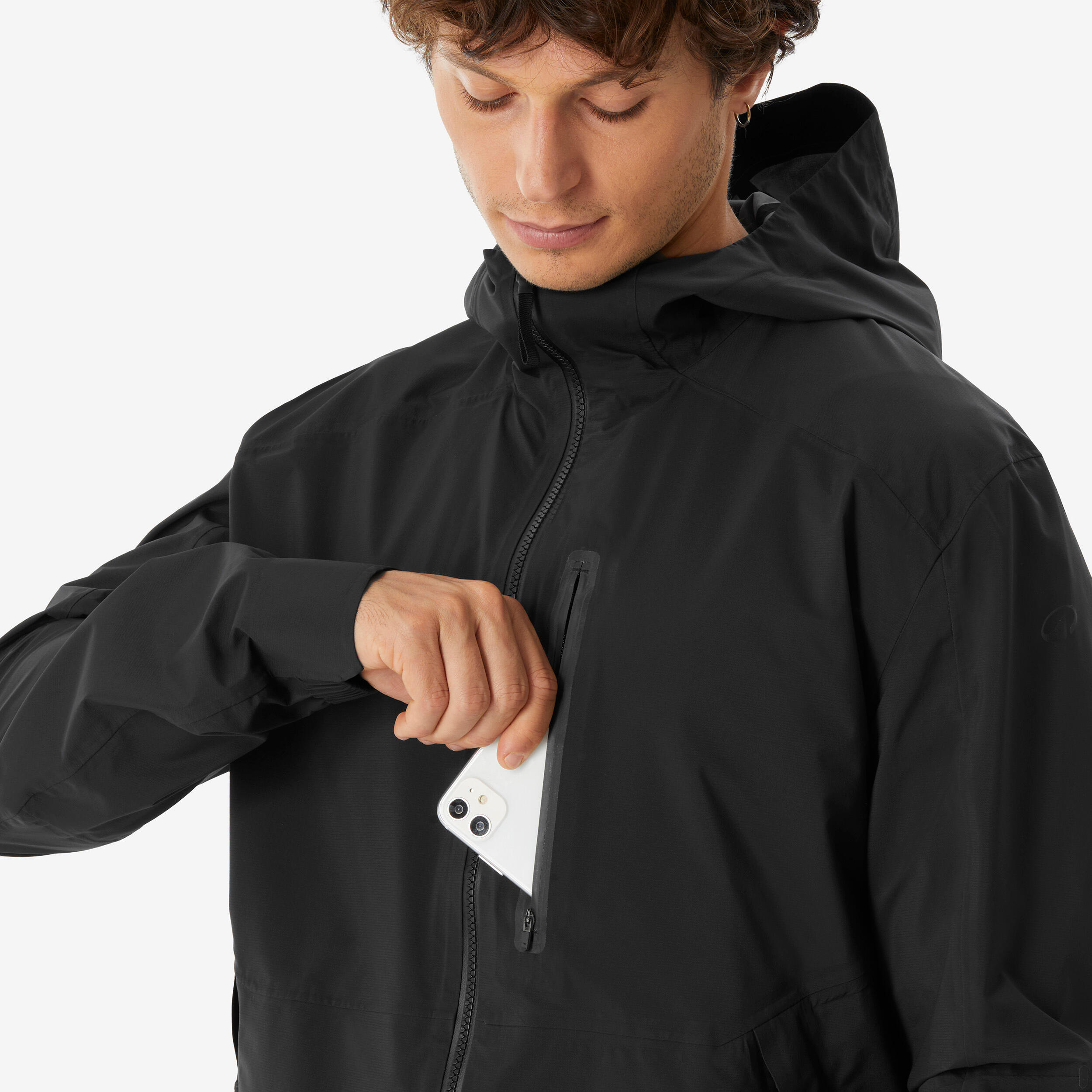 Manteau de randonnée imperméable homme, MH 500 Light 9/18