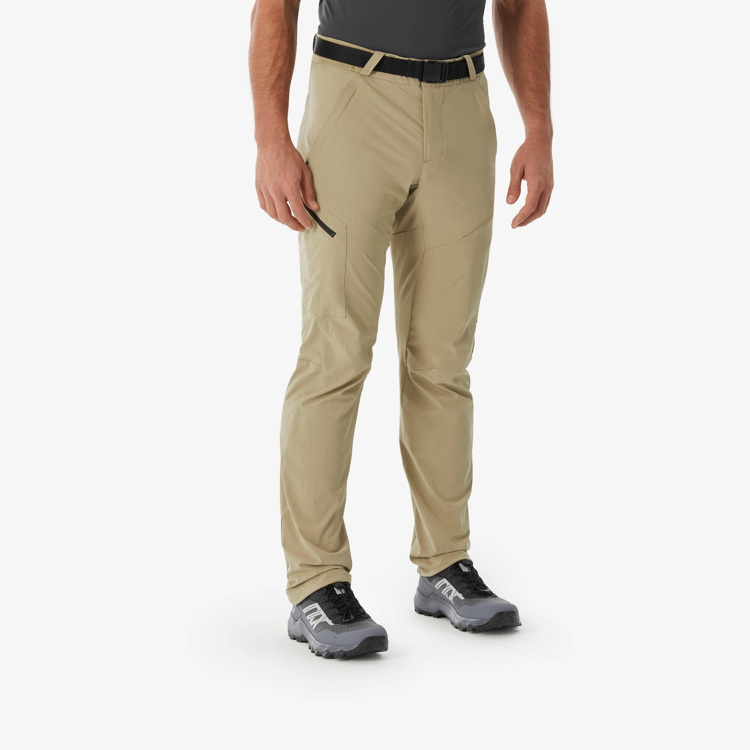 Men’s hiking trousers, MH500 - Beige -  1