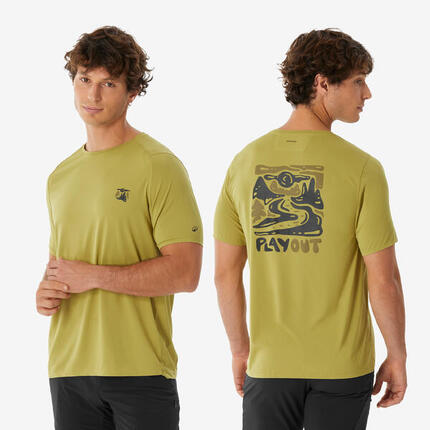 T-shirt de randonnée montagne manches courtes homme, MH500 beige