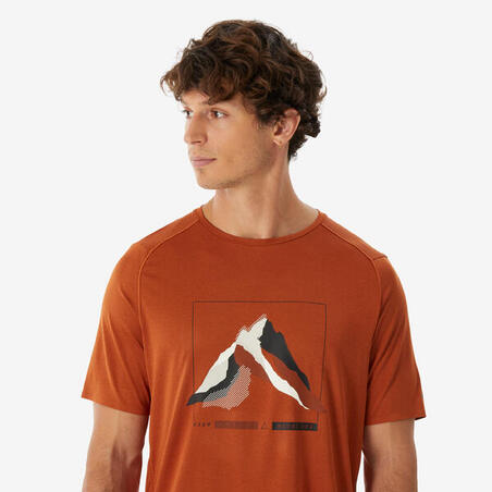 Футболка чоловіча MH500 для гірського туризму помаранчева