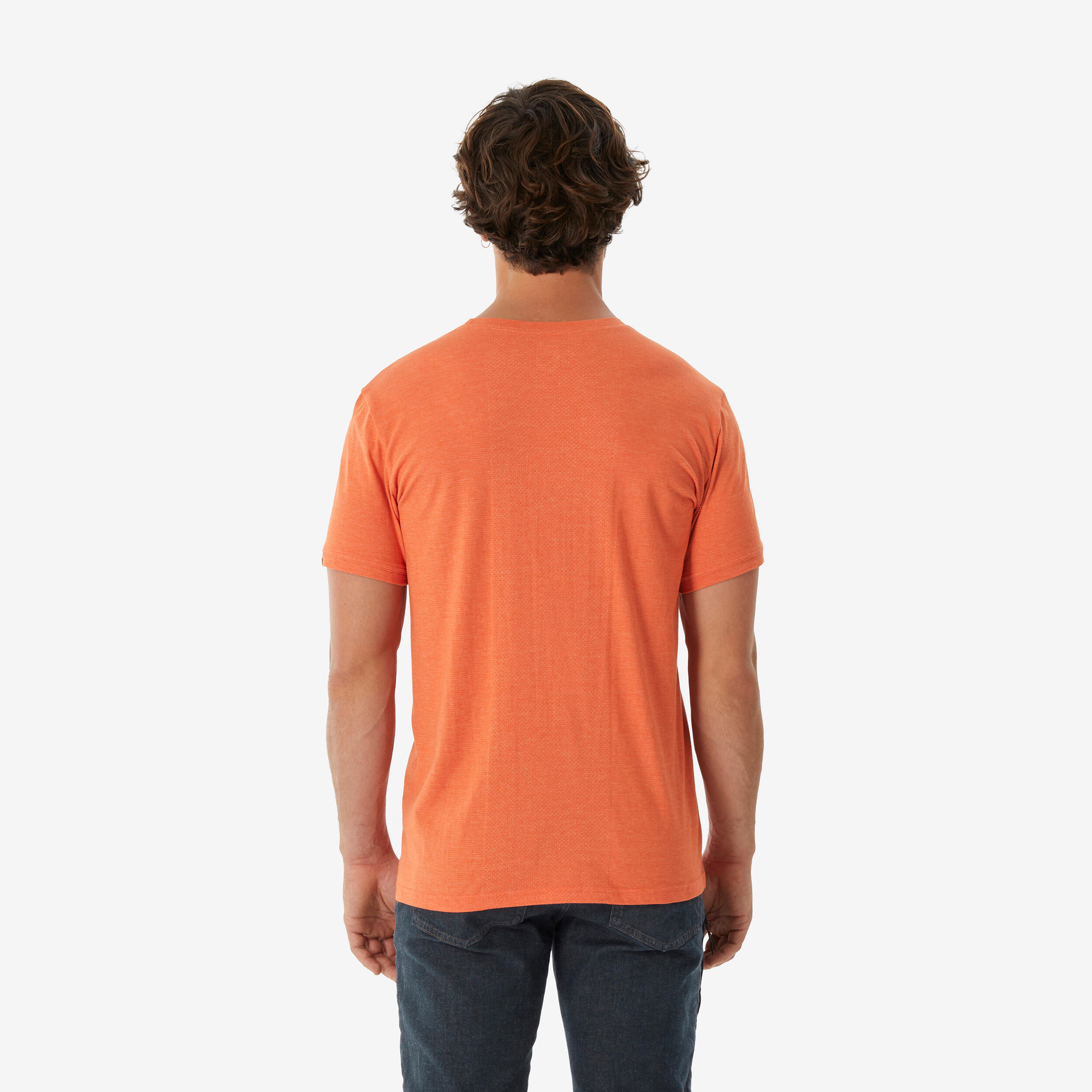 T-shirt montagna uomo NH500 FRESH arancione 3/4