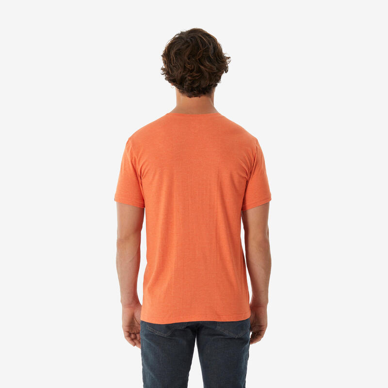 Tricou de drumeție confortabil NH500 Fresh portocaliu bărbați