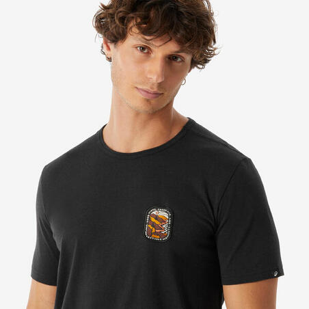 Футболка чоловіча NH100 для гірського туризму чорна