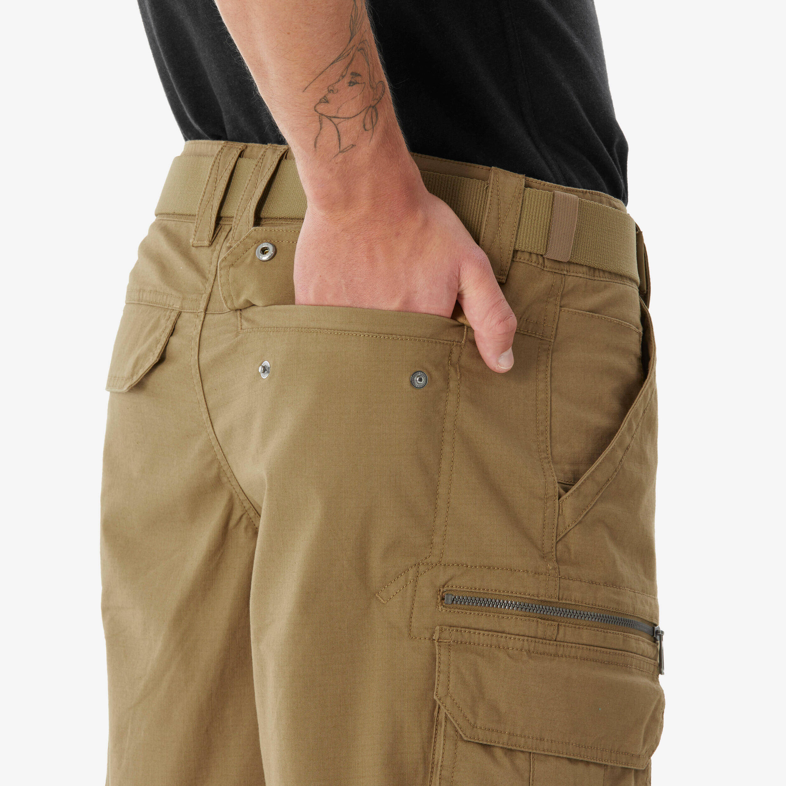 Men's Hiking Shorts NH500 Cargo - Brown -  5