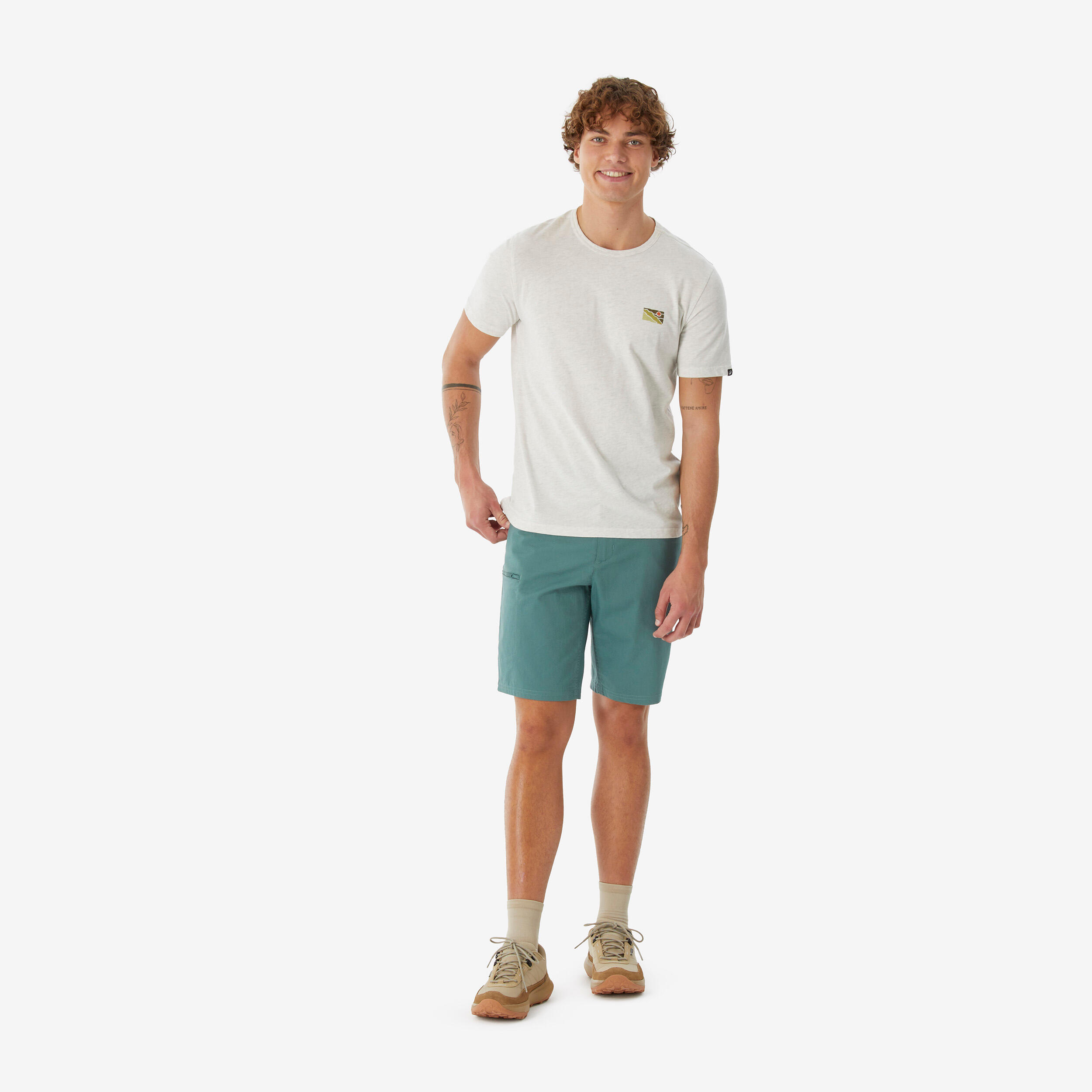 Wandershorts Herren – NH500 Regular grün 2/7