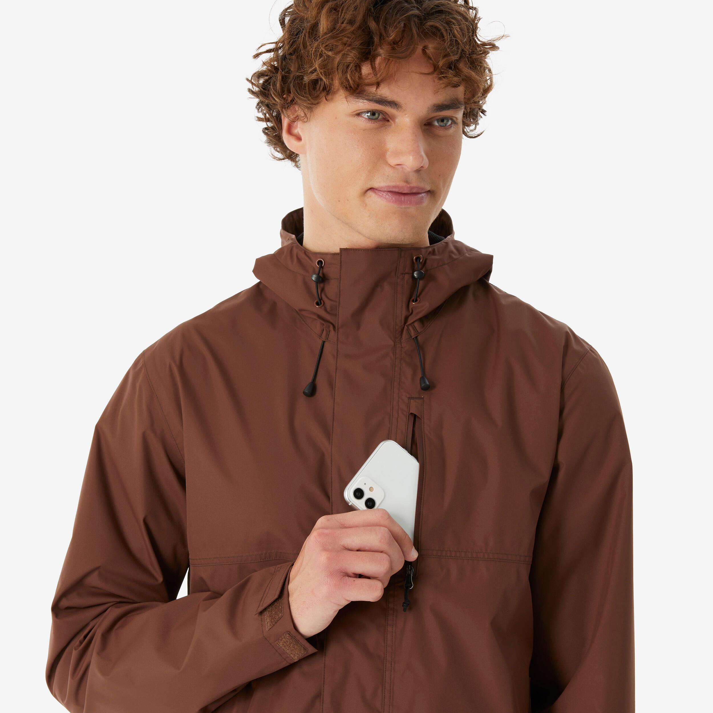 Manteau de randonnée imperméable homme, NH 500 8/11
