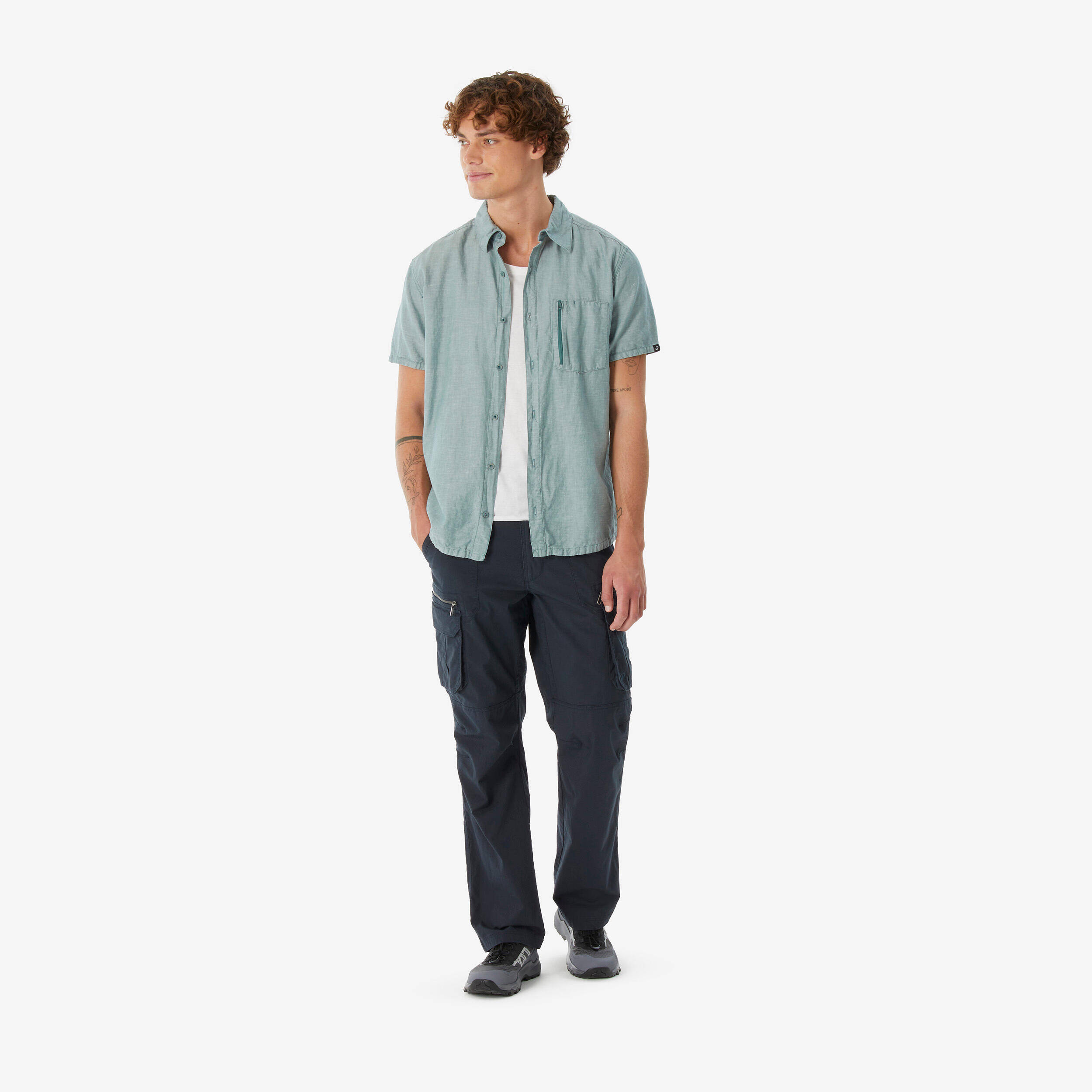 Men's Hiking Pants NH500 - Blue -  2