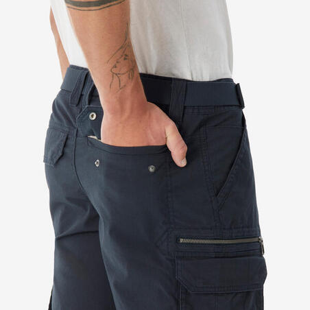 Штани-карго чоловічі NH500 для туризму сині