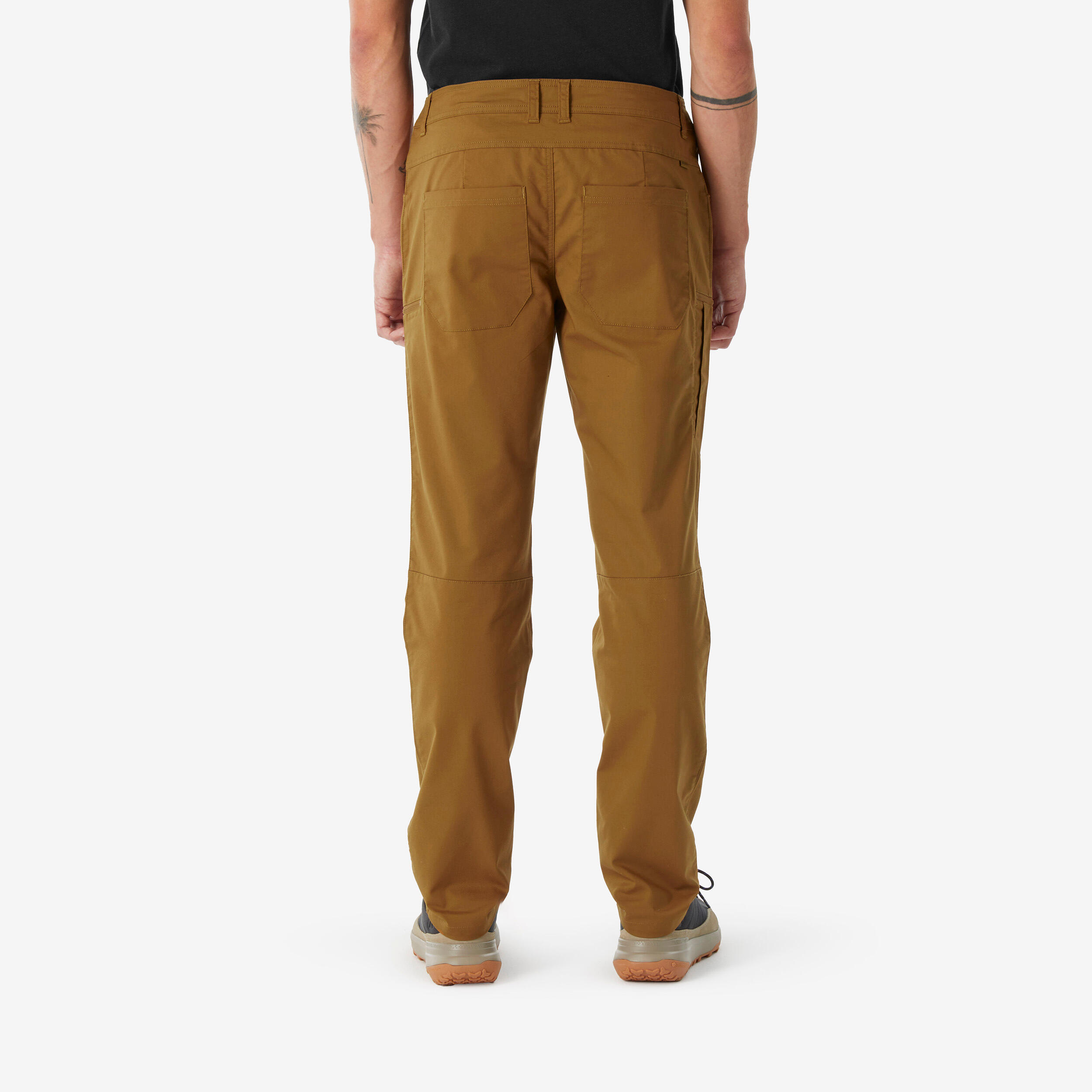 QUECHUA Pánske turistické nohavice NH500 Regular hnedé S (L33) · záber 4