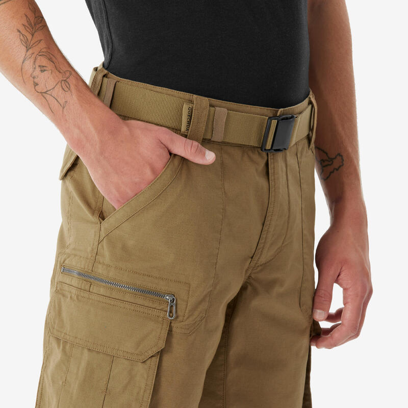 Erkek Outdoor Kargo Şort - Kahverengi - NH500