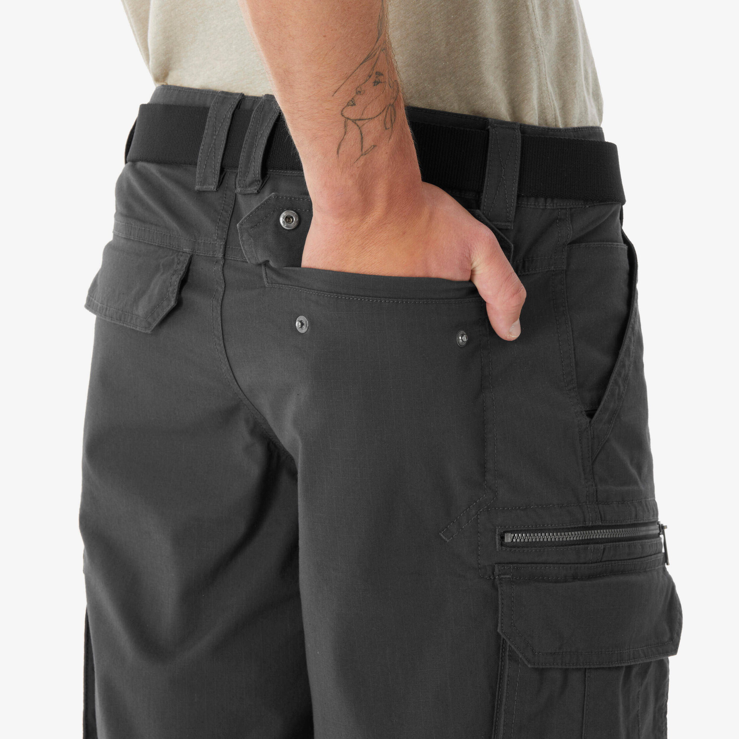 Men's Hiking Shorts NH500 Cargo - Grey -  5