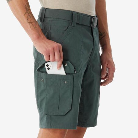 Шорти-карго чоловічі NH500 для туризму зелені