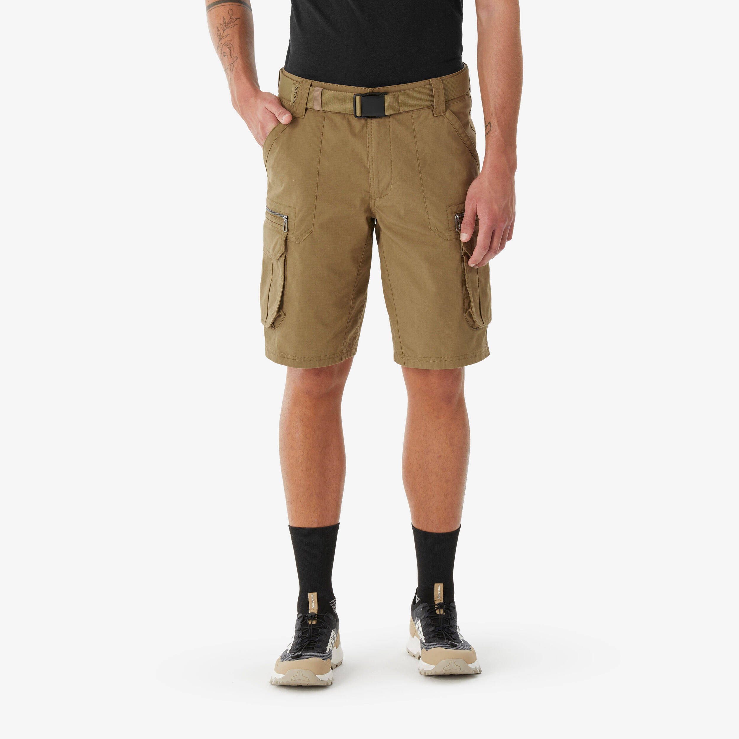Men's Hiking Shorts NH500 Cargo - Brown