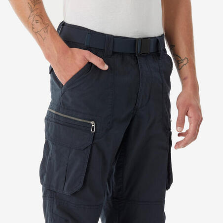 Штани-карго чоловічі NH500 для туризму сині