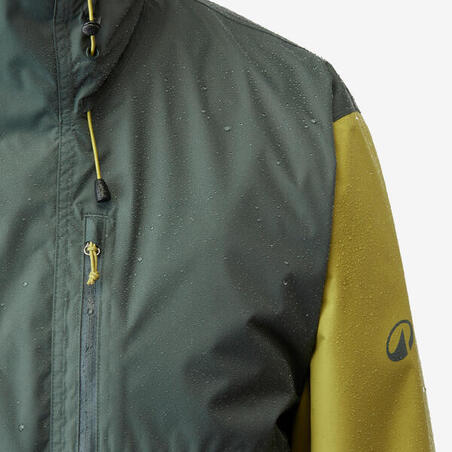 Куртка чоловіча NH500 для туризму водонепроникна зелена