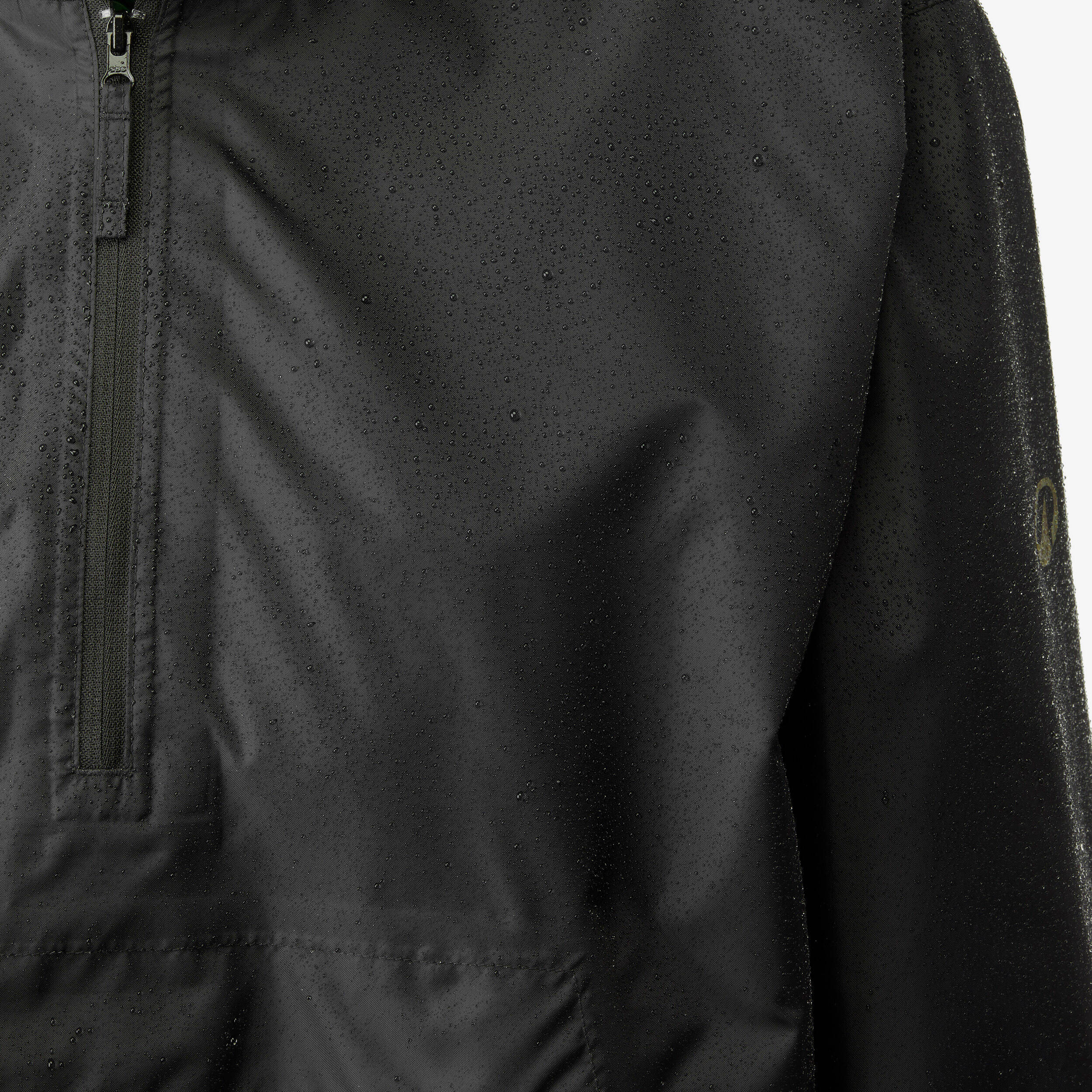 Men’s windproof and waterproof hiking jacket, Raincut 1/2 Zip - Black -  3