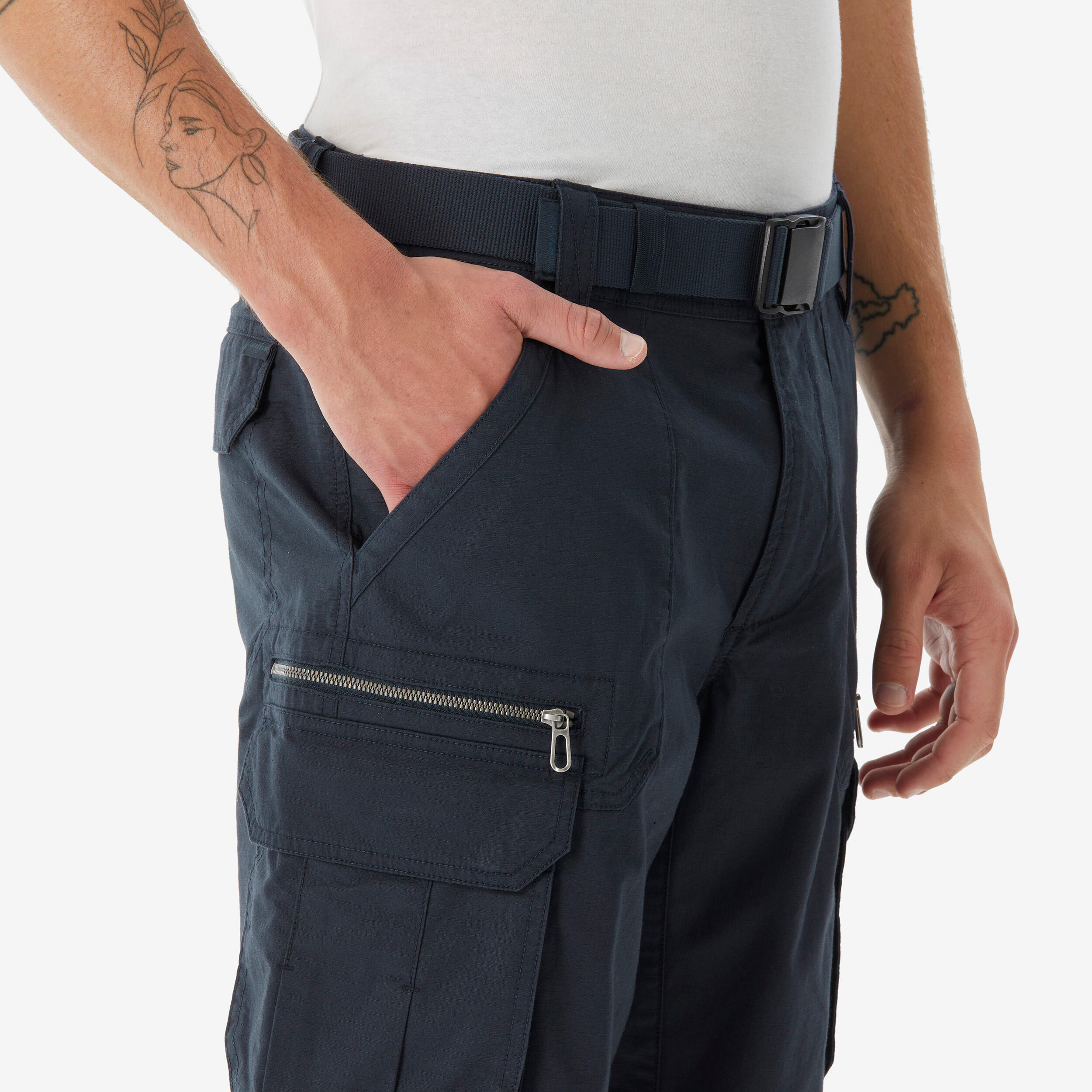 Wandershorts Herren – NH500 Cargo blau 4/7