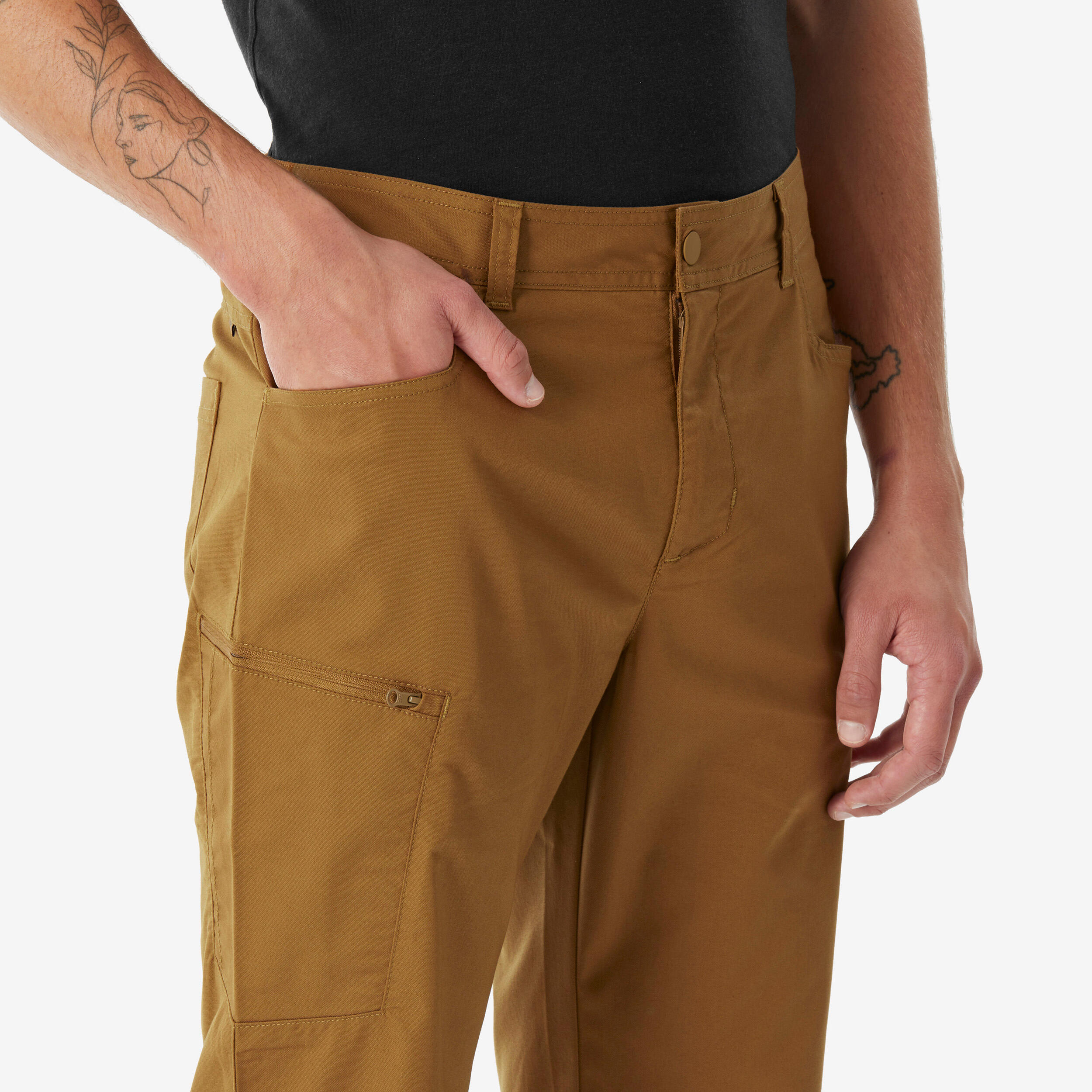 Pantalon de randonnée homme, NH500 Regular marron 4/6