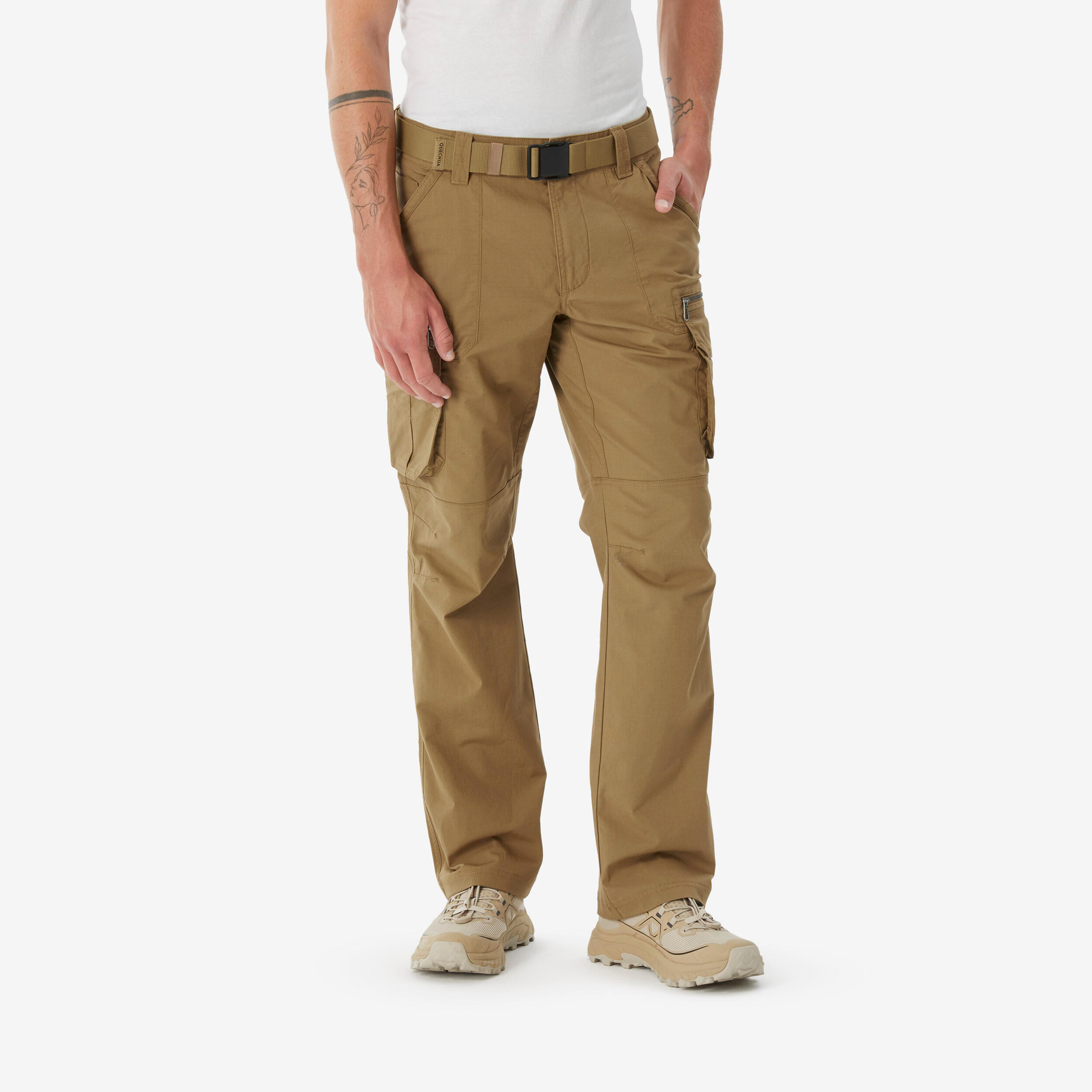 Men's Hiking Pants NH500 Cargo - Brown