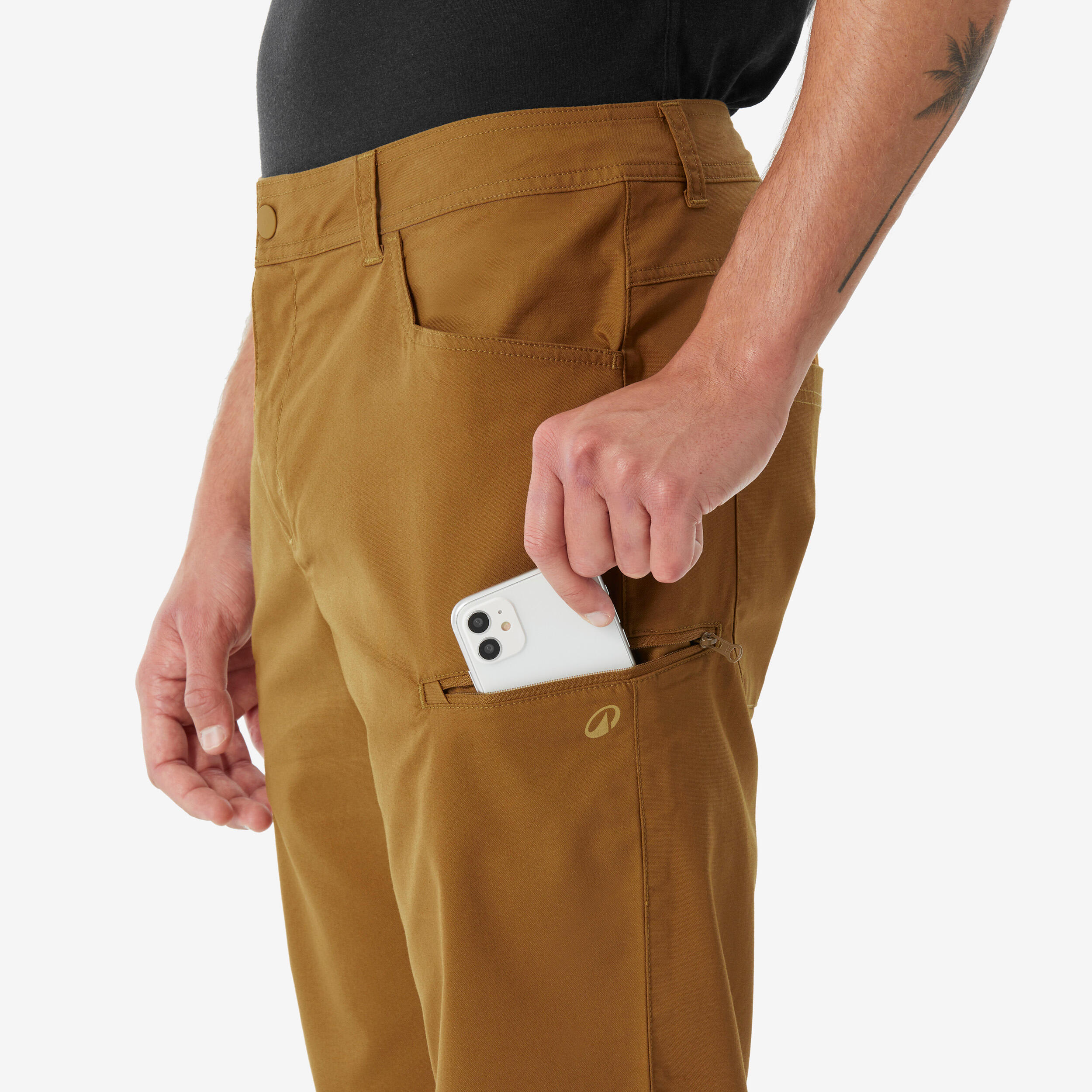 Pantalon de randonnée homme, NH500 Regular marron 6/6