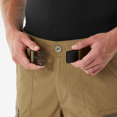 Шорти-карго чоловічі NH500 для туризму коричневі