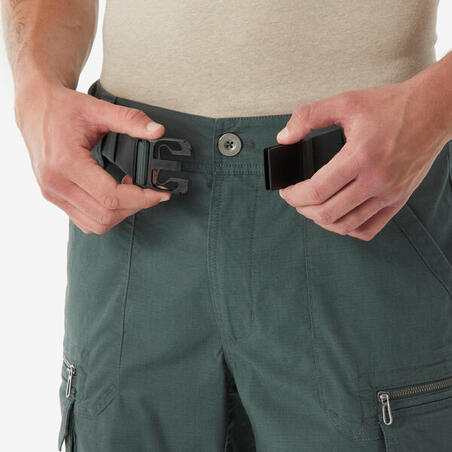 Шорти-карго чоловічі NH500 для туризму зелені