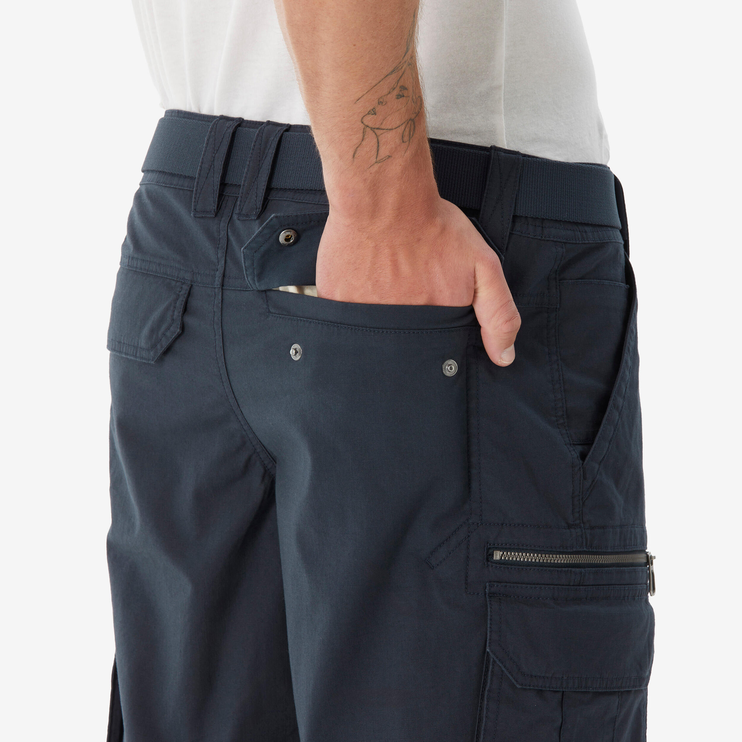Wandershorts Herren – NH500 Cargo blau 5/7