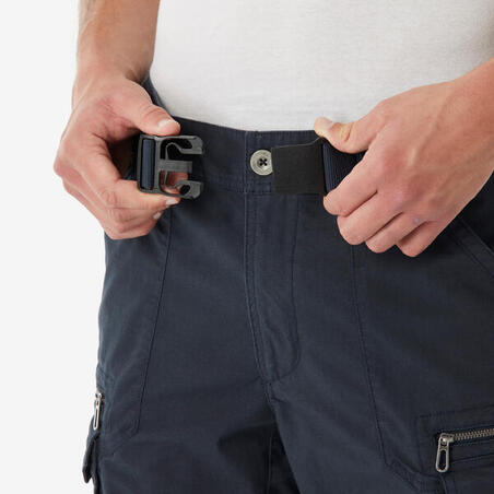 Штани-карго чоловічі NH500 для туризму сині