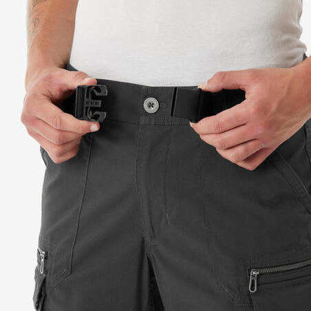 Штани-карго чоловічі NH500 для туризму сірі