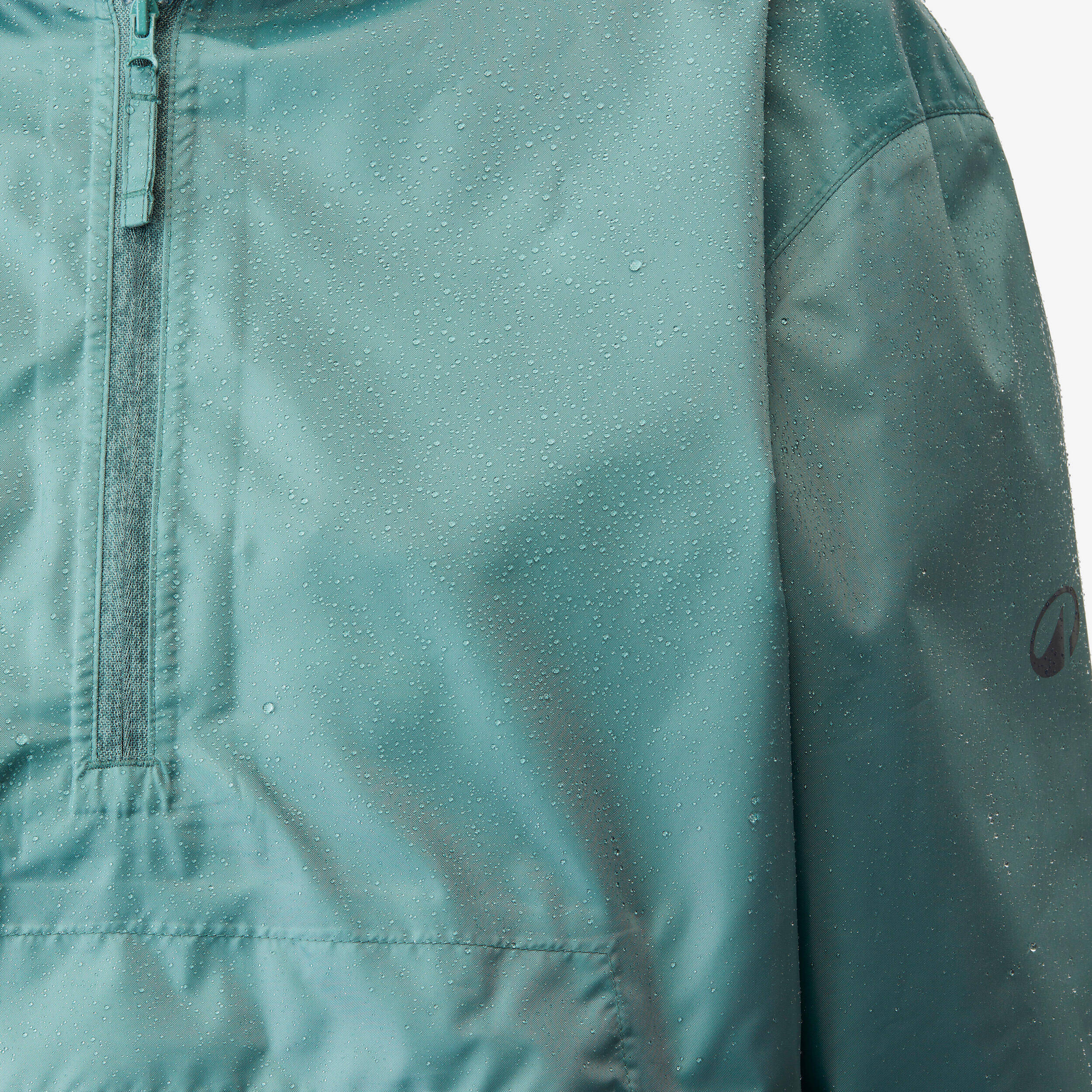 Men’s windproof and waterproof hiking jacket, Raincut 1/2 Zip - Green -  3