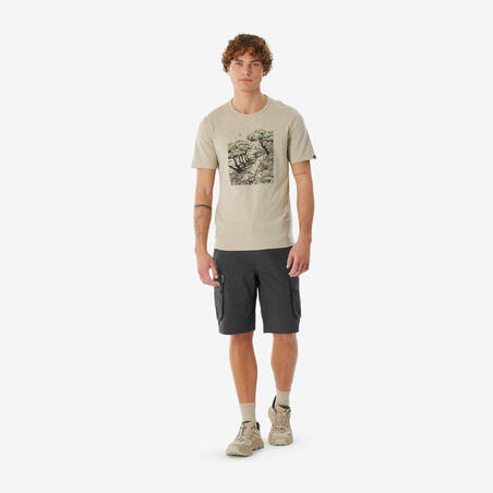 Футболка чоловіча NH100 для гірського туризму бежева