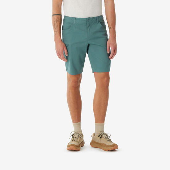 Pantalón corto de montaña y trekking Hombre Quechua NH500 Regular marrón