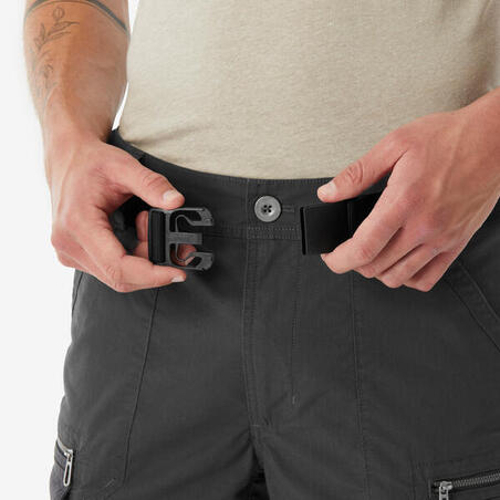 Шорти-карго чоловічі NH500 для туризму сірі