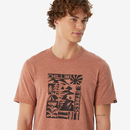 Футболка чоловіча NH100 для гірського туризму коричнева