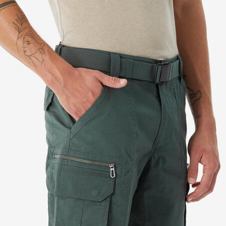 Шорти-карго чоловічі NH500 для туризму зелені