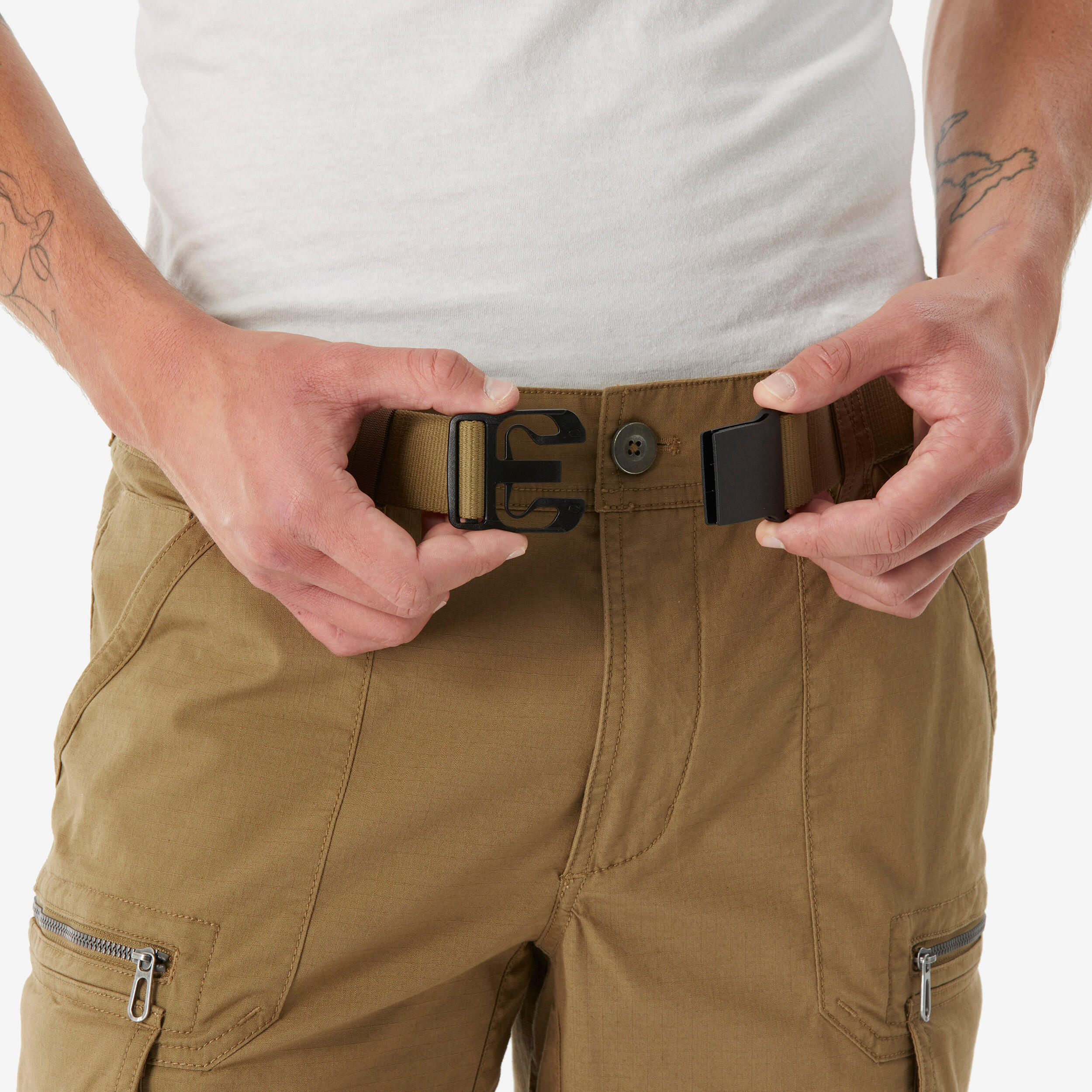Calças de Caminhada NH500 Cargo Homem Castanho 7/7