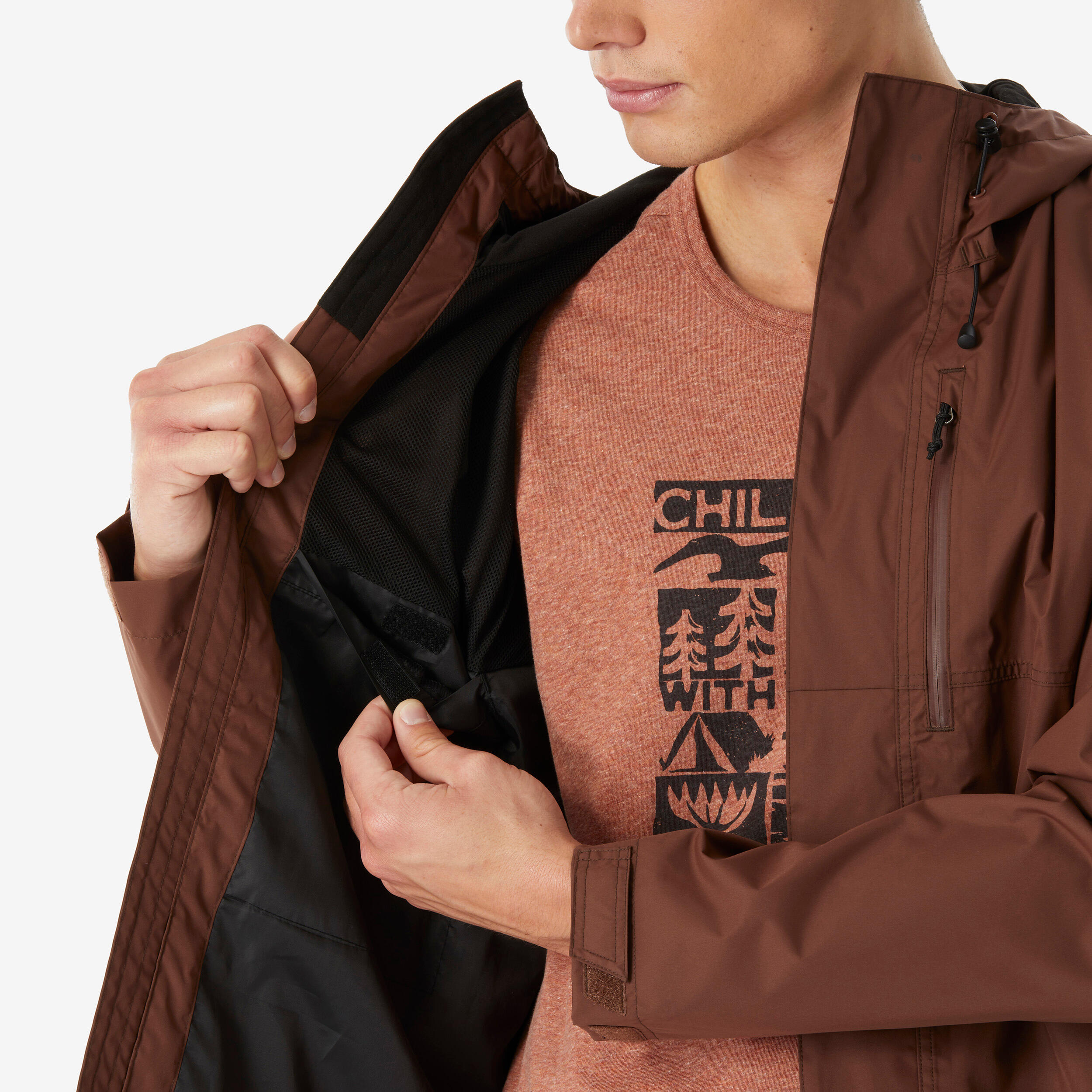 Manteau de randonnée imperméable homme, NH 500 7/11