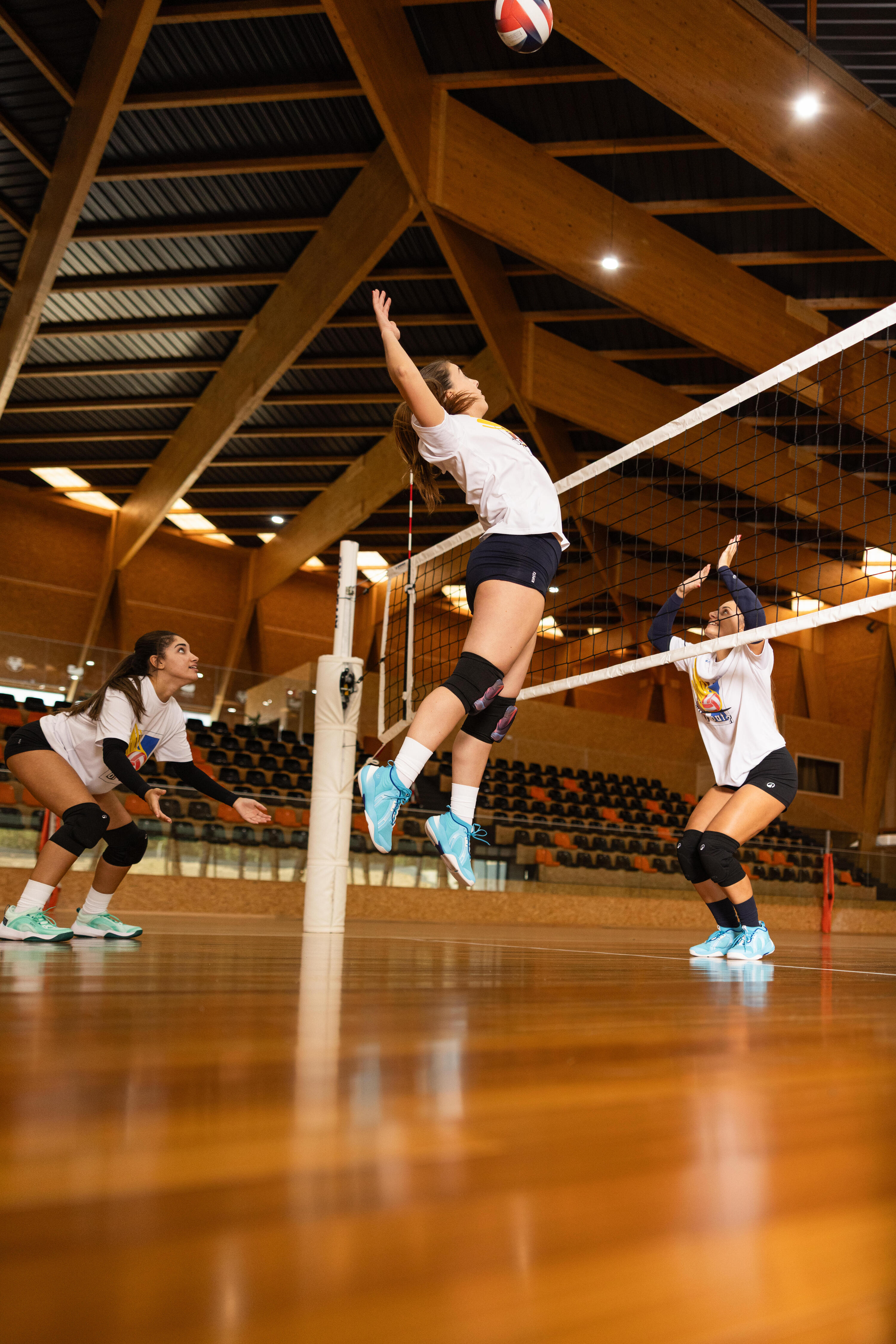 T-shirt de volley homme femme, VB training blanc 11/12