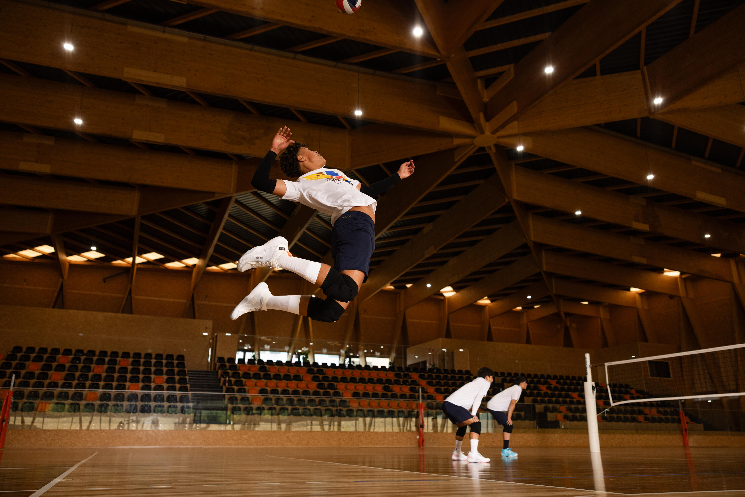 T-shirt de volley homme femme, VB training blanc 9/12