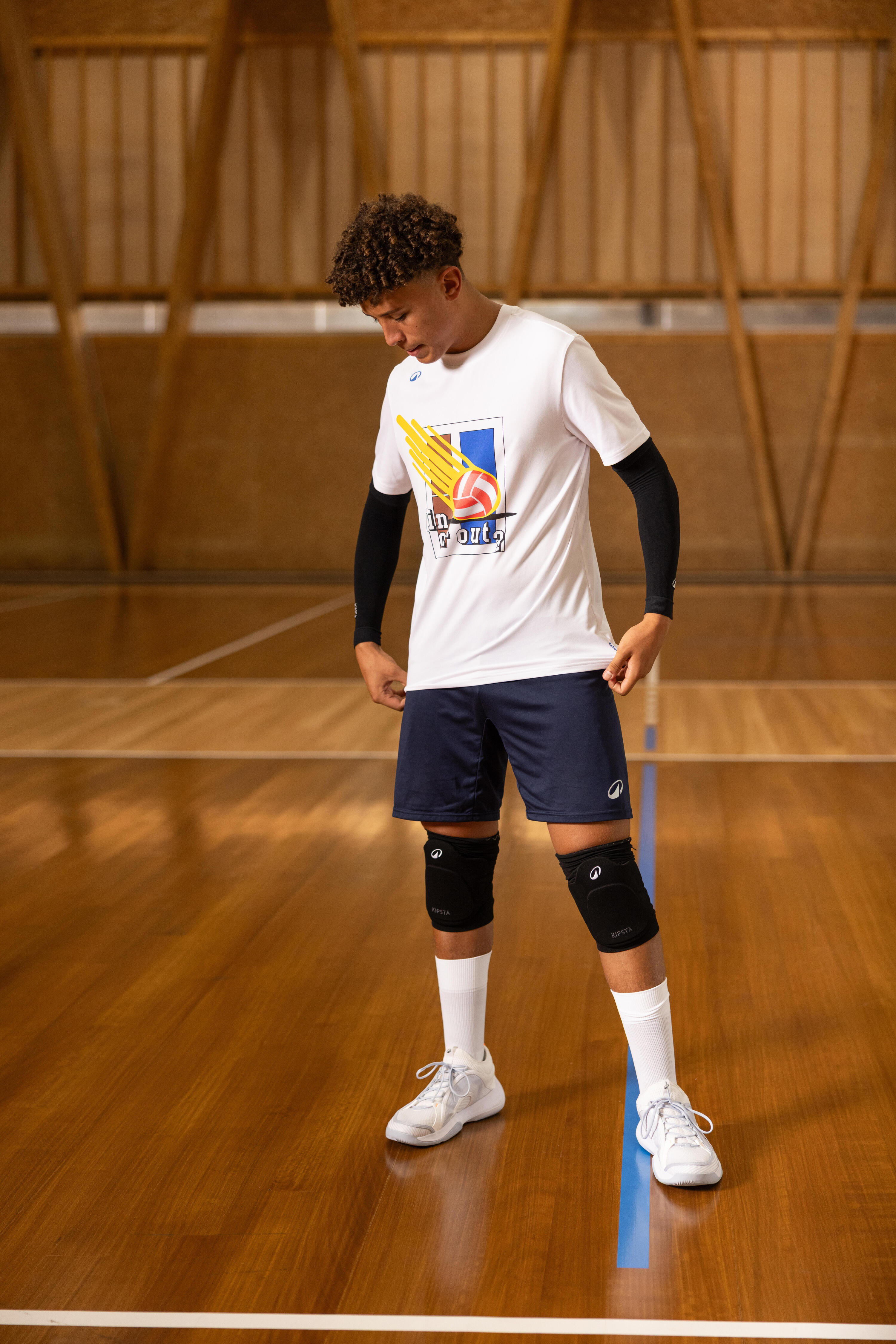 T-shirt de volley homme femme, VB training blanc 4/12
