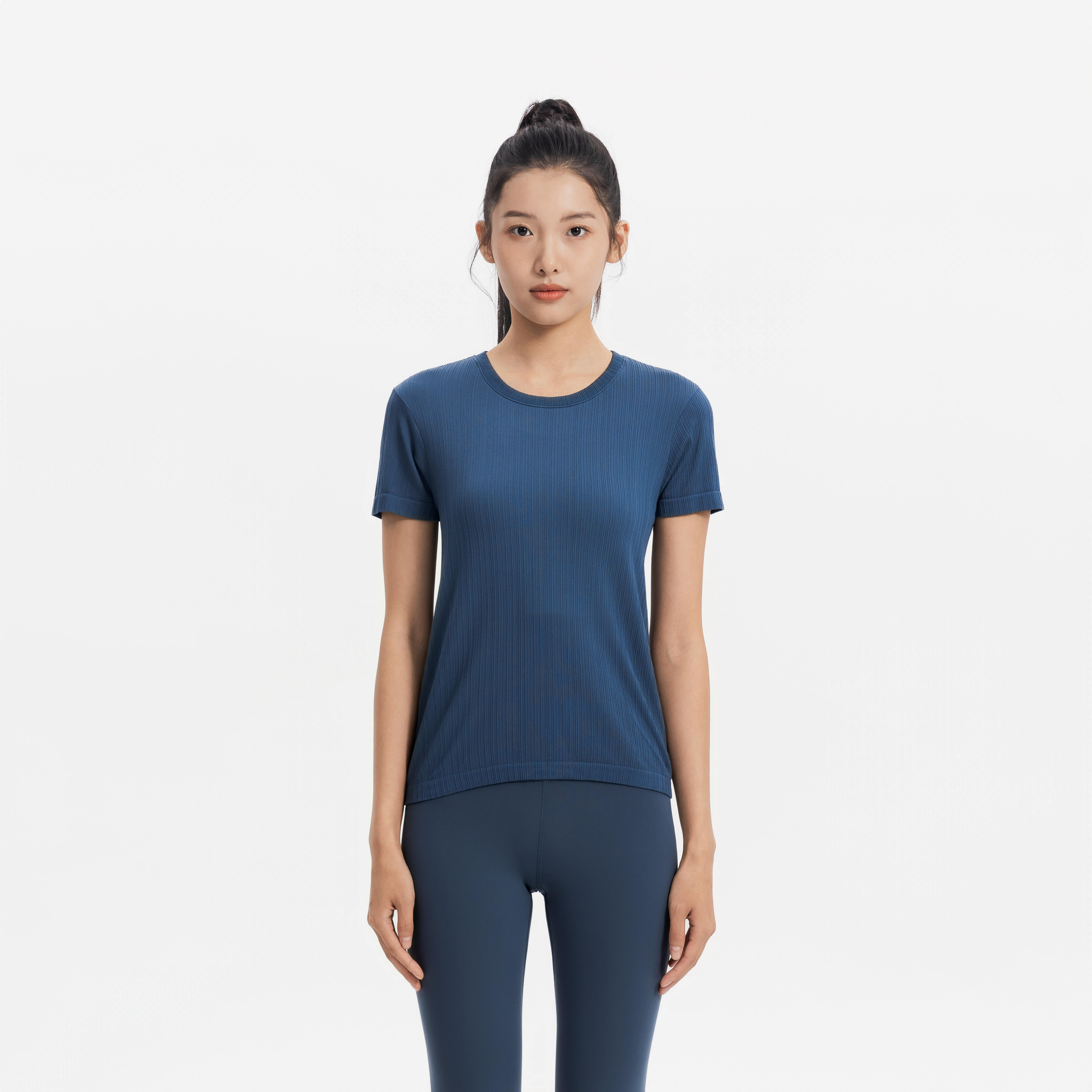 Women's breathable short-sleeved T-shirt, hurricane blue