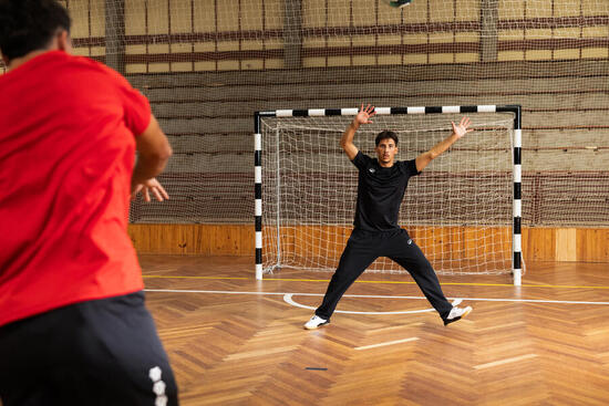 Pantalon gardien de handball molletonné adulte - H500 noir