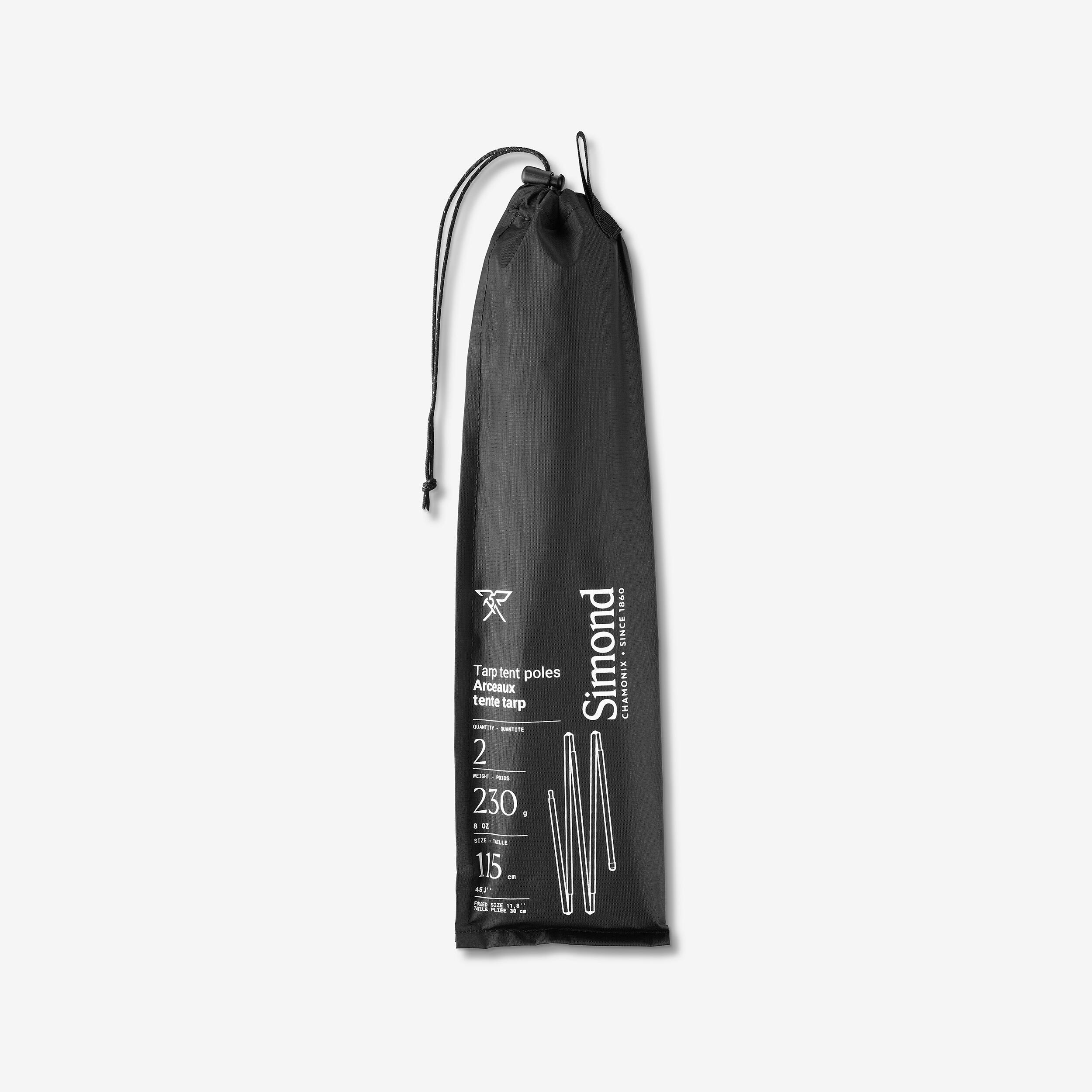2 pole kit for tarp tent, 115 cm - Decathlon