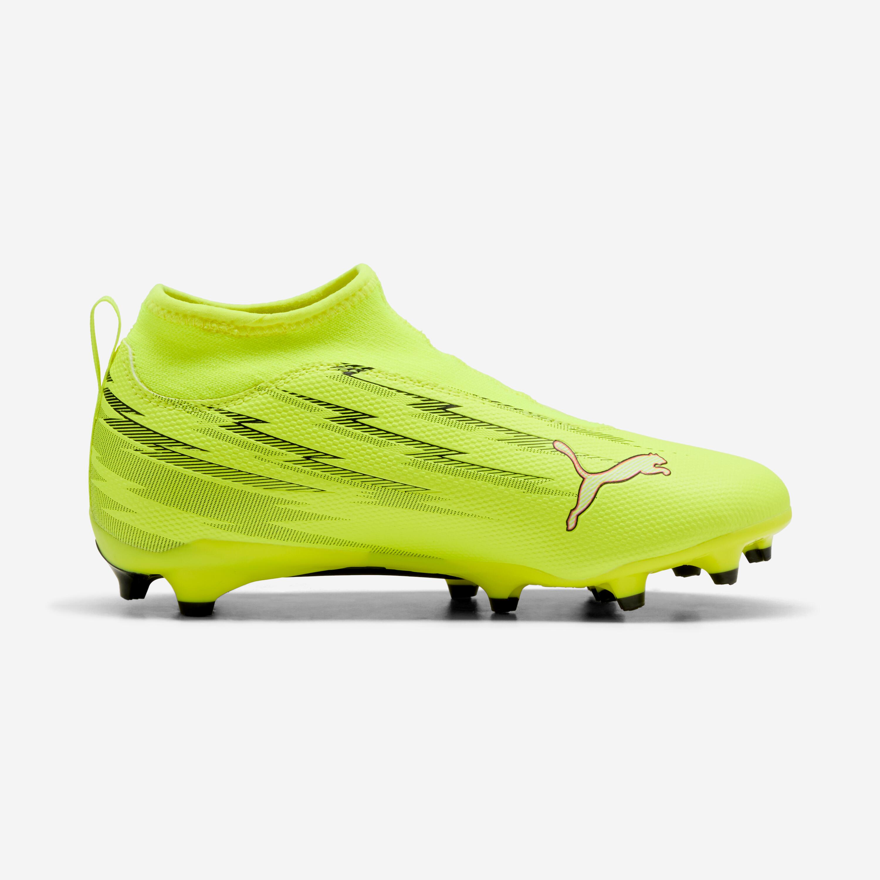 Ultra 6 Match Fussballschuh ohne Schnürsenkel FG/AG Kinder gelb 5/6